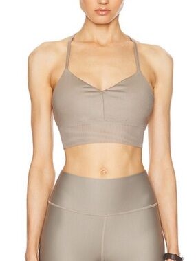 Alo Yoga Lavish Sports Bra in Gravel color